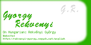 gyorgy rekvenyi business card